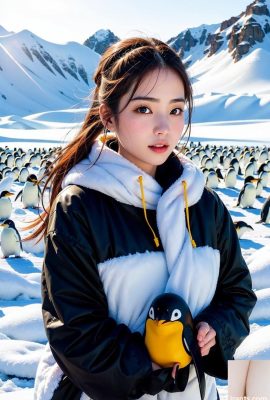 AI पीढ़ी~NATSUNE_AI-अंटार्कटिक लड़की