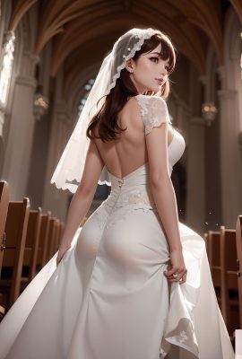 शुद्ध सफेद शादी की पोशाक-2